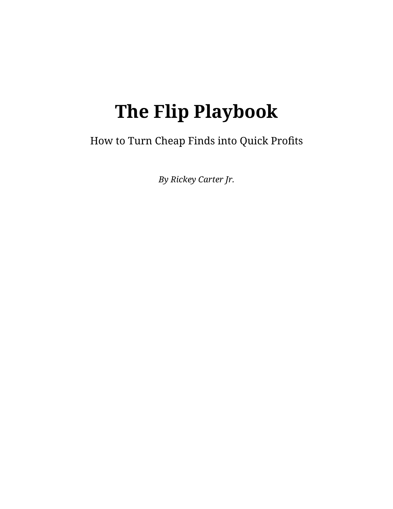 The Flip Playbook book cover
